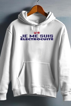 électrocuité – Sweat capuche Homme – Blanc