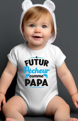 Futur pêcheur comme papa - Body bébé garçon