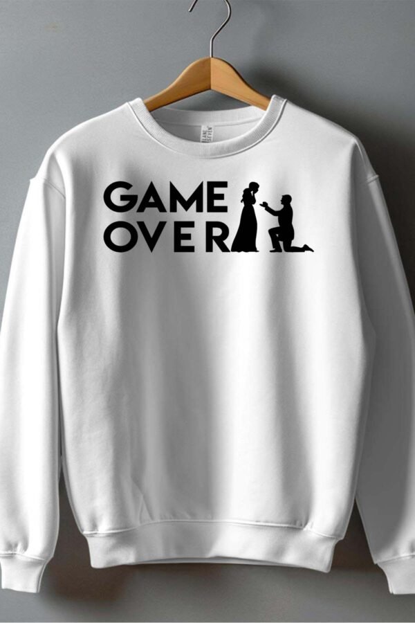 Game over - Sweat Col Rond Homme