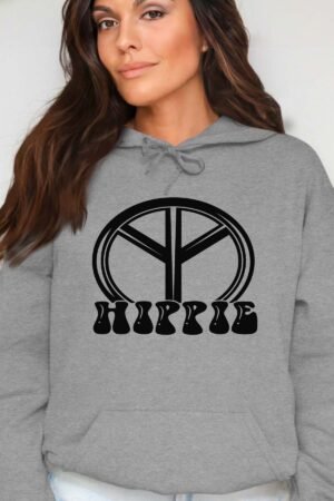 hippie – Sweat Capuche Femme – Gris
