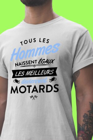 homme égaux meilleur motards – Blanc