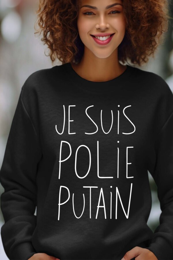 Sweat Col Rond Femme en Gros | Je suis poli putain