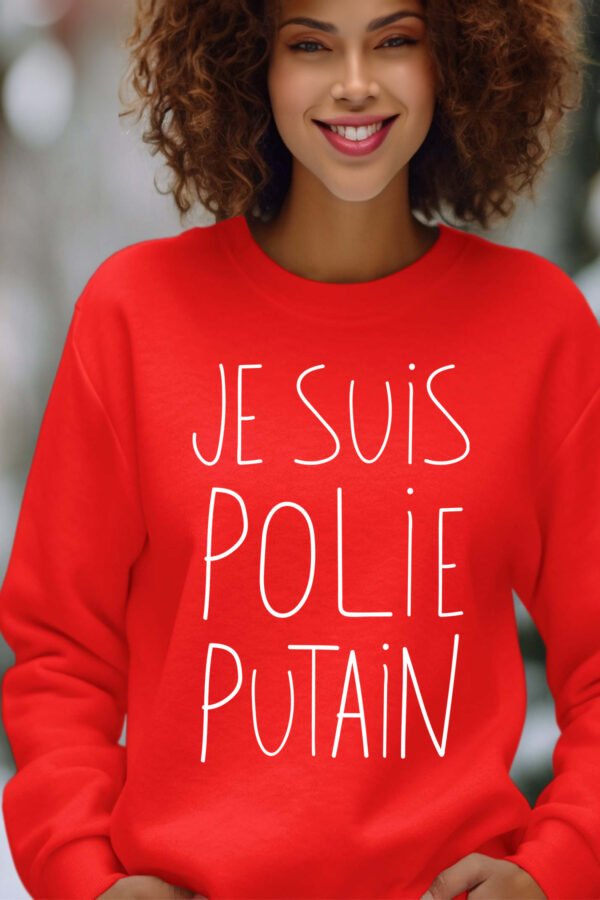 Sweat Col Rond Femme en Gros | Je suis poli putain