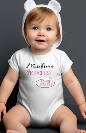 Madame princesse comme maman - Body Bébé Fille