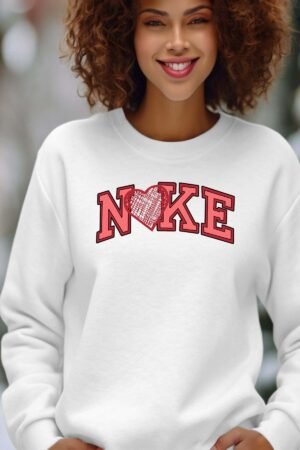 nke valentine – Sweat Col Rond Femme – Blanc