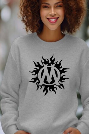 om Feu – Sweat Col Rond Femme – Gris