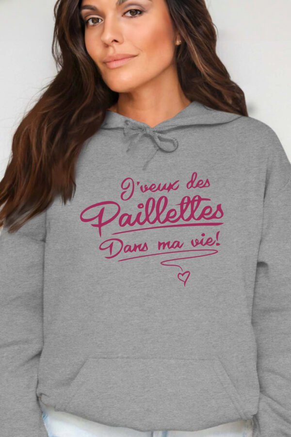 paillettes vie - Sweat Capuche Femme