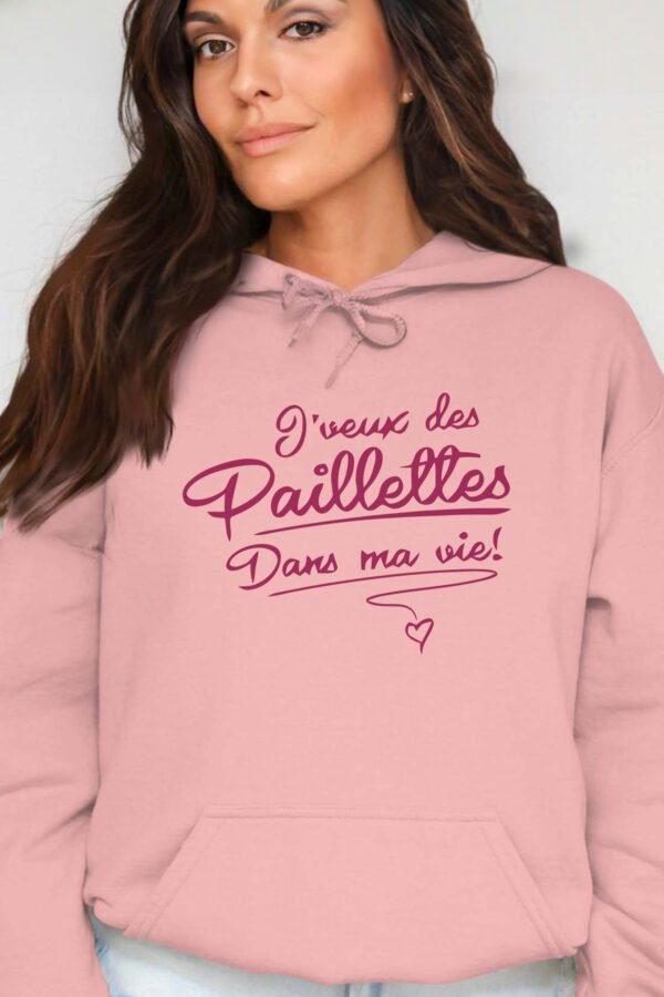 paillettes vie - Sweat Capuche Femme