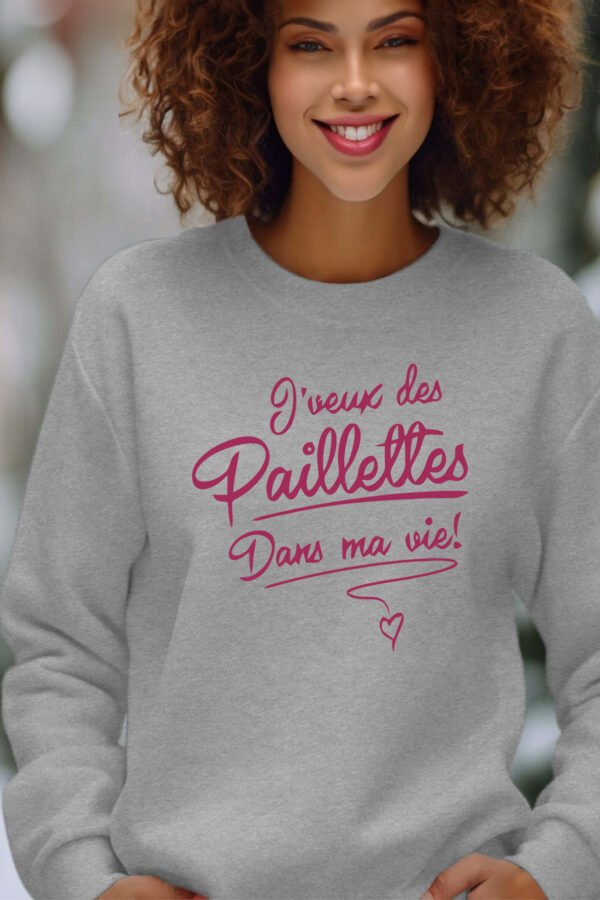 Sweat Col Rond Femme en Gros | Paillettes vie