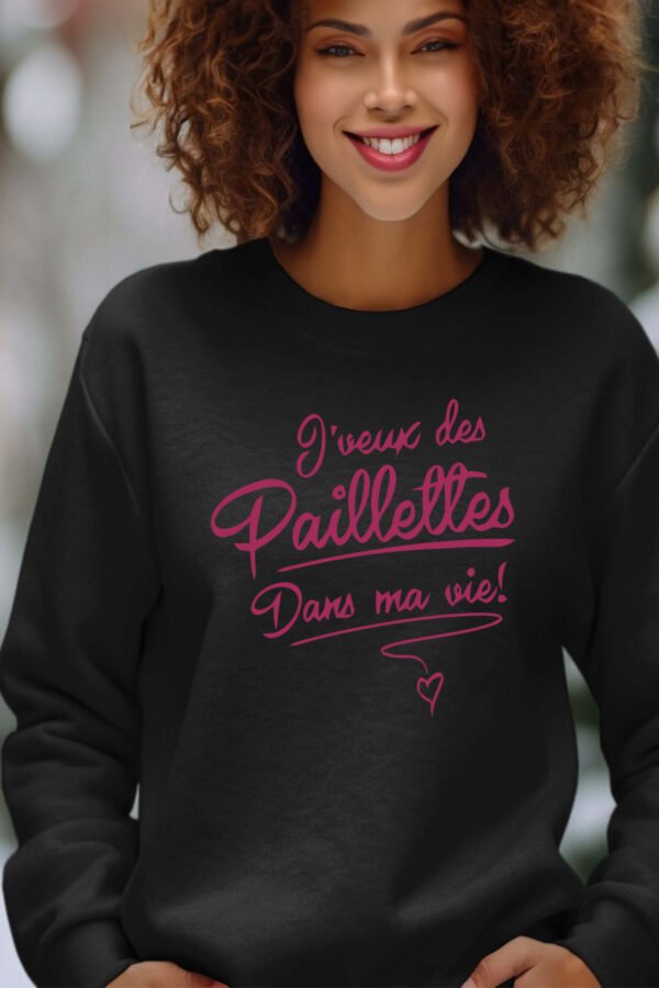 Sweat Col Rond Femme en Gros | Paillettes vie