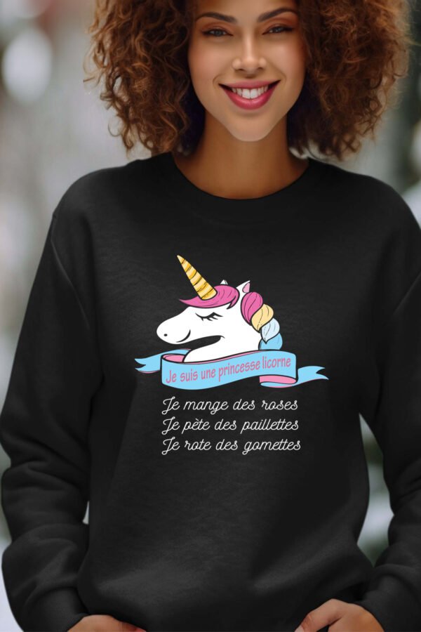 Sweat Col Rond Femme en Gros | Princesse licorne