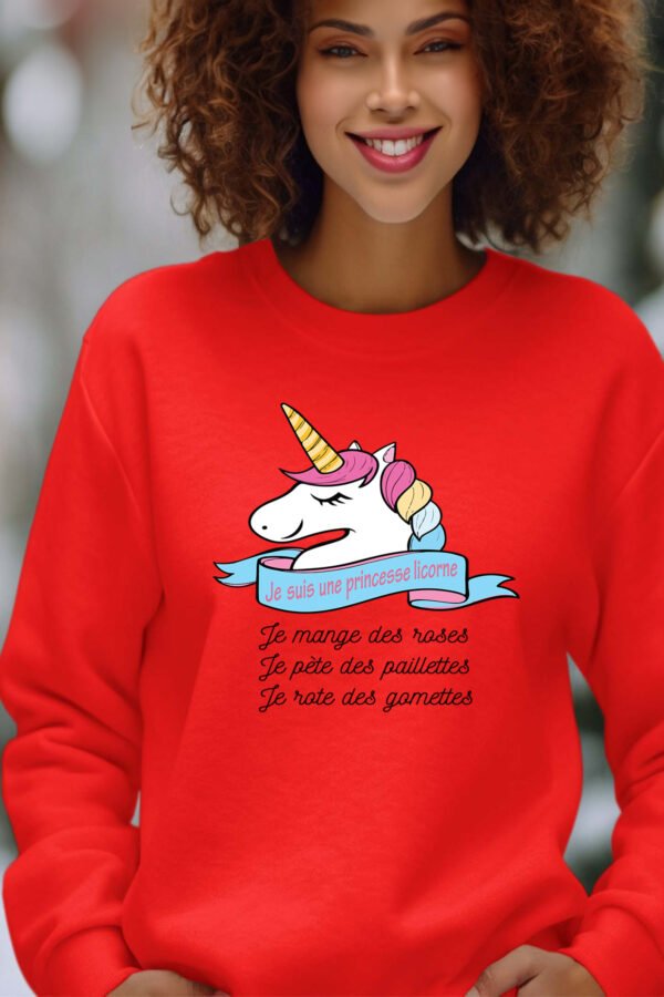 Sweat Col Rond Femme en Gros | Princesse licorne