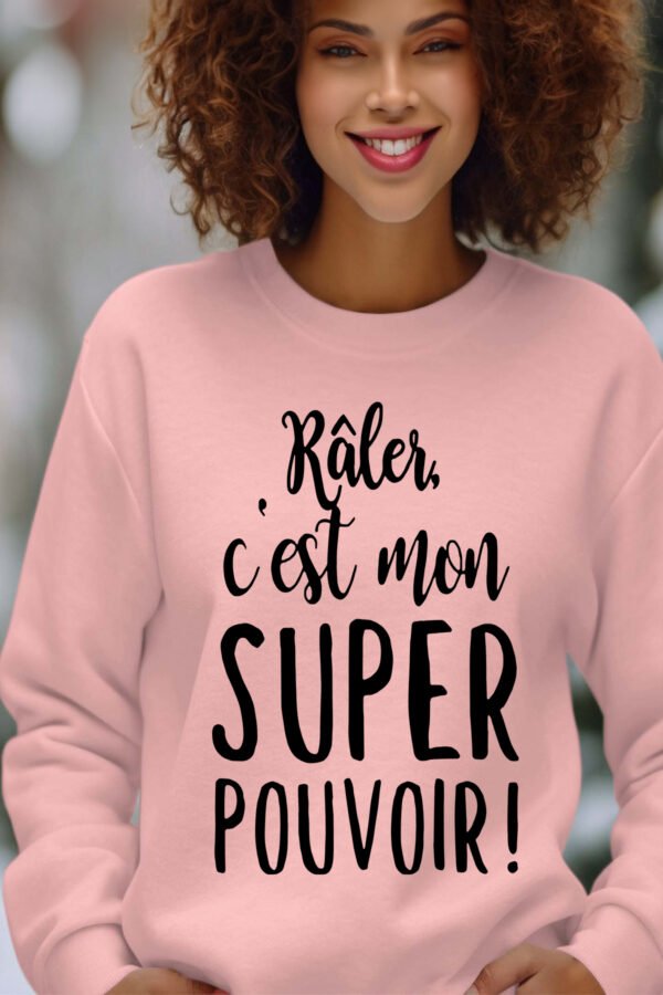 Sweat Col Rond Femme en Gros | râler c'est mon super pouvoir