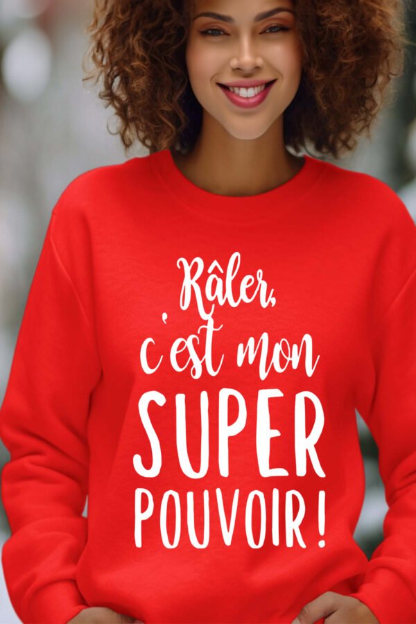 Sweat Col Rond Femme en Gros | râler c'est mon super pouvoir