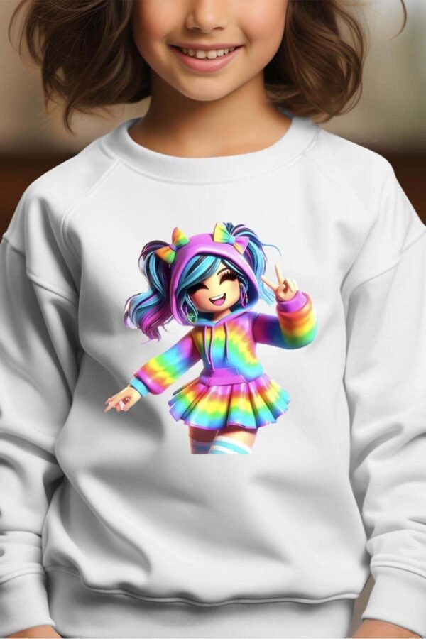 Sweat Col Rond Fille en Gros | Robox arc en ciel