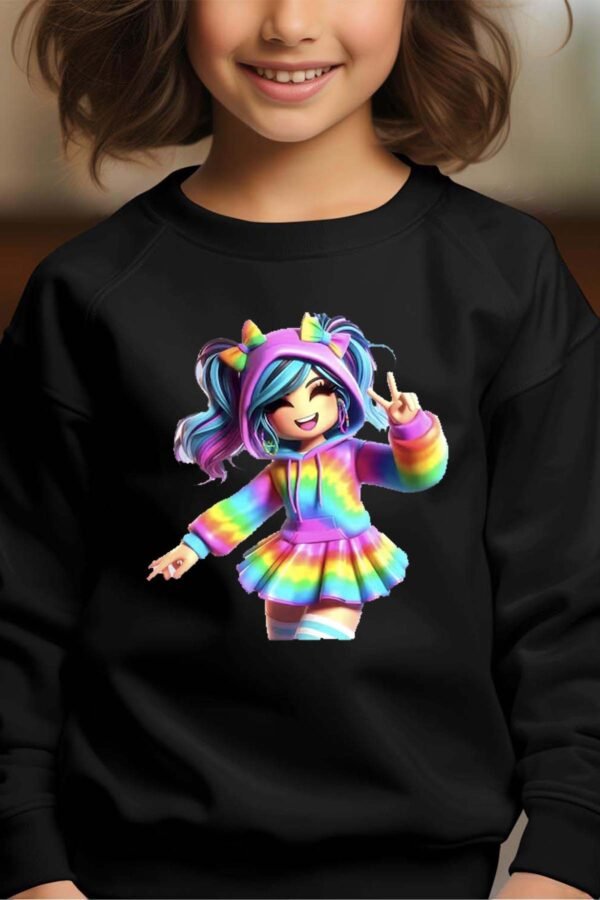 Sweat Col Rond Fille en Gros | Robox arc en ciel