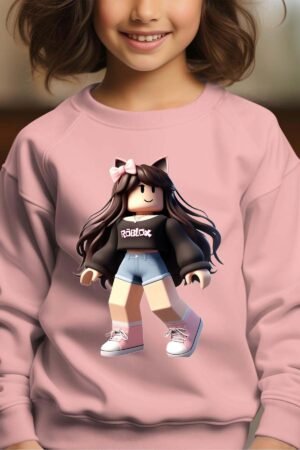 Sweat Col Rond Fille en Gros | Robox coquette