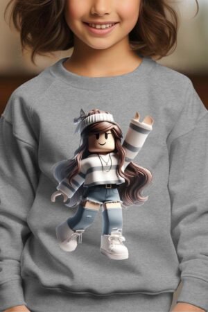 Sweat Col Rond Fille en Gros | Robox pull