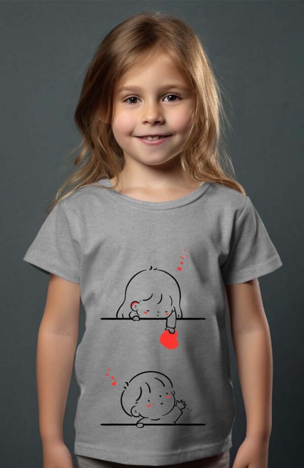 T-shirt Col Rond Fille - Amour partagé