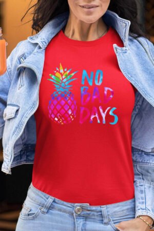 Ananas Day – Tshirt Femme – Rouge