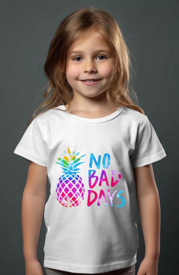 T-shirt Col Rond Fille - Ananas no bad days