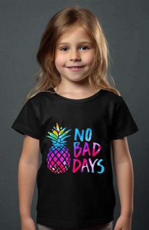 T-shirt Col Rond Fille - Ananas no bad days