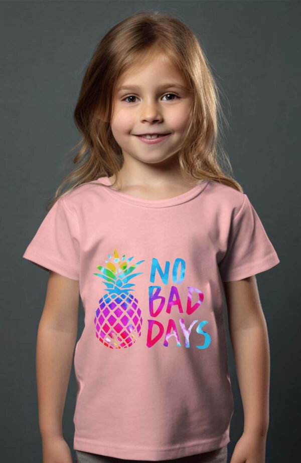 T-shirt Col Rond Fille - Ananas no bad days