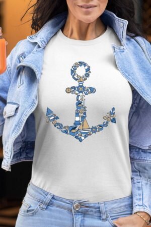 Anchor Multi – Tshirt Femme – Blanc
