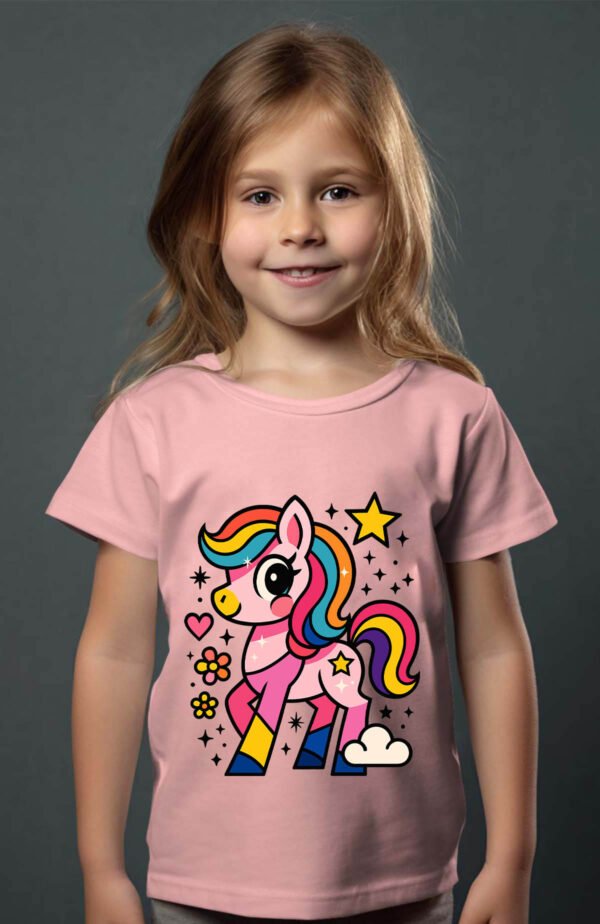 T-shirt Col Rond Fille - Arc poney ci