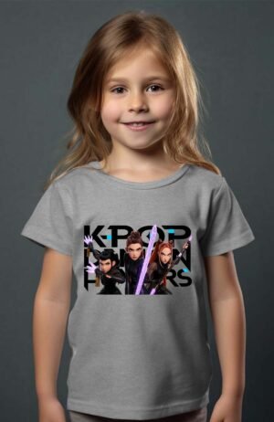 Attack Kpop – Tshirt Fille – Gris