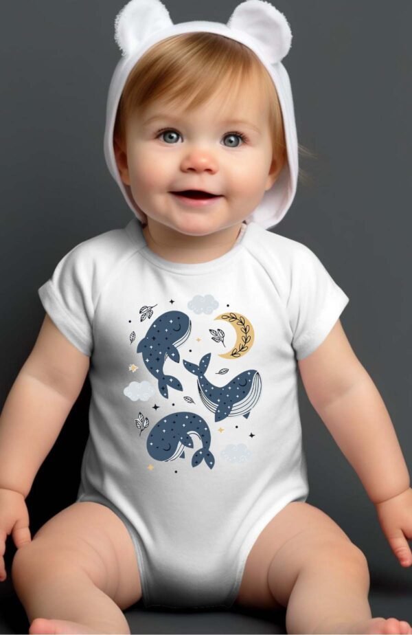 Baleine moon - Body Bébé Fille