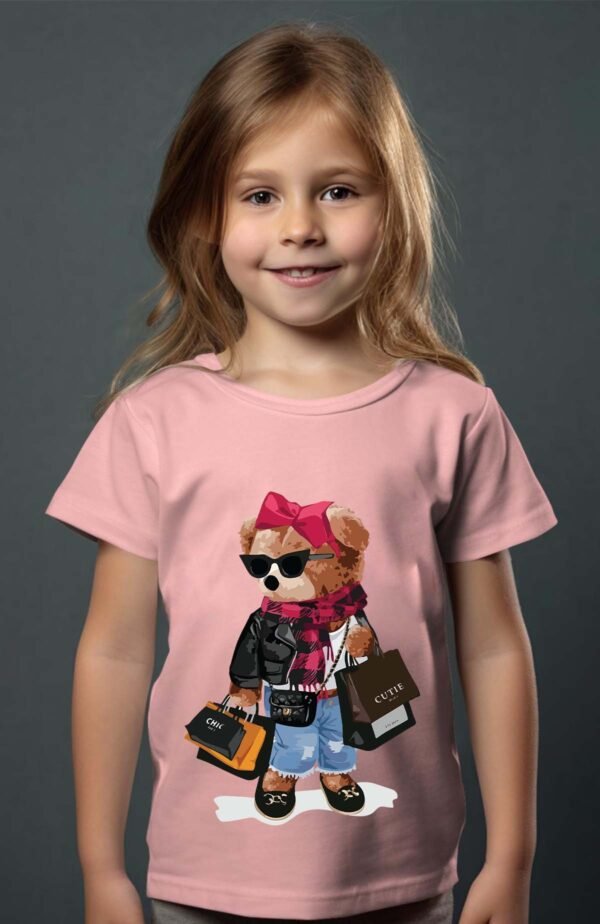 T-shirt Col Rond Fille - Bear addict