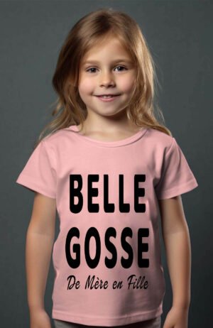 T-shirt Col Rond Fille - Belle gosse de mère en fille