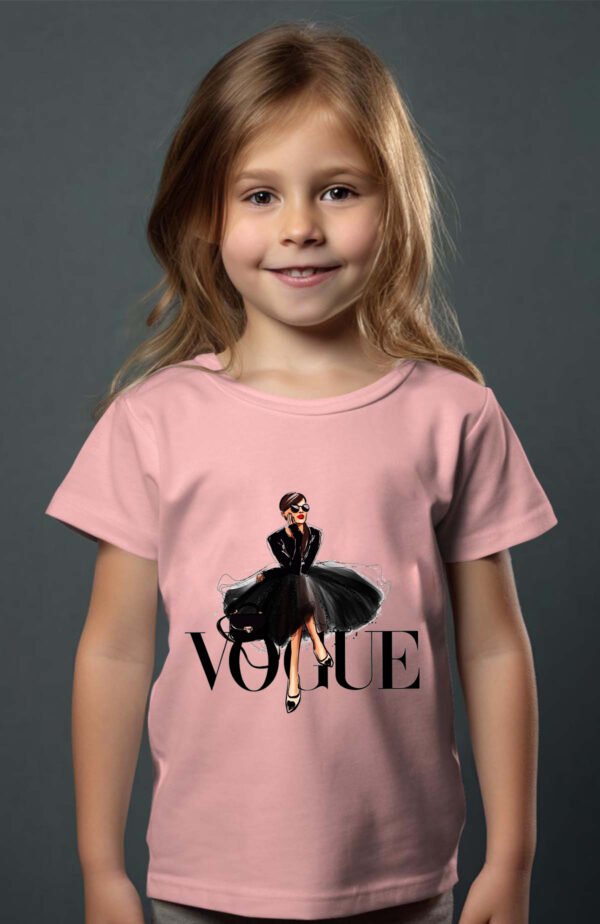 T-shirt Col Rond Fille - Black vogue