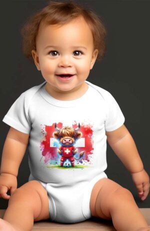 Suisse cow - Body bébé garçon