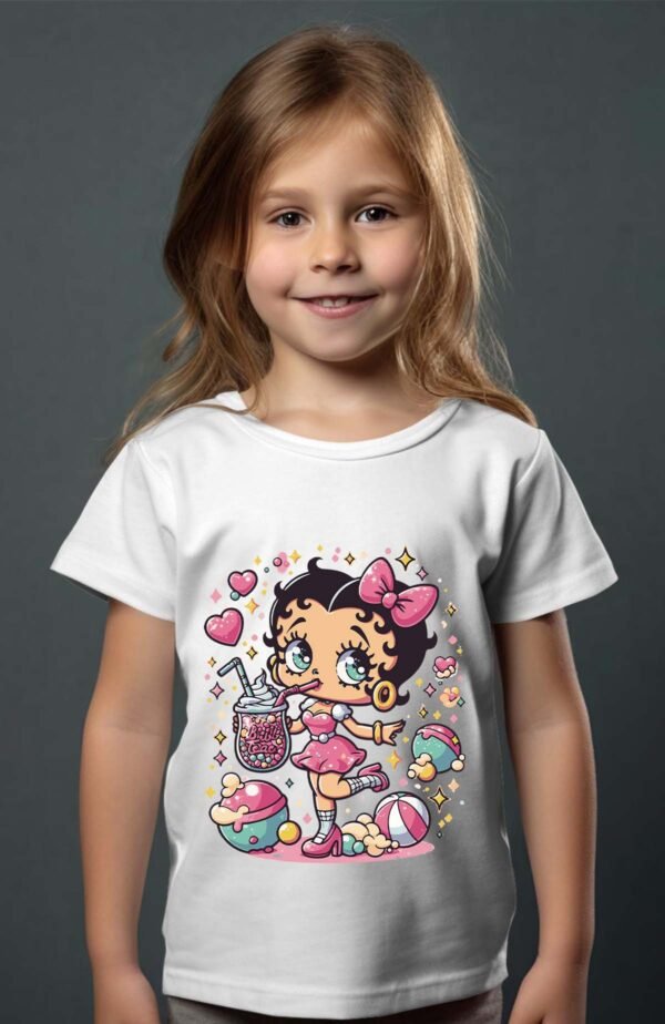 T-shirt Col Rond Fille - Boop love