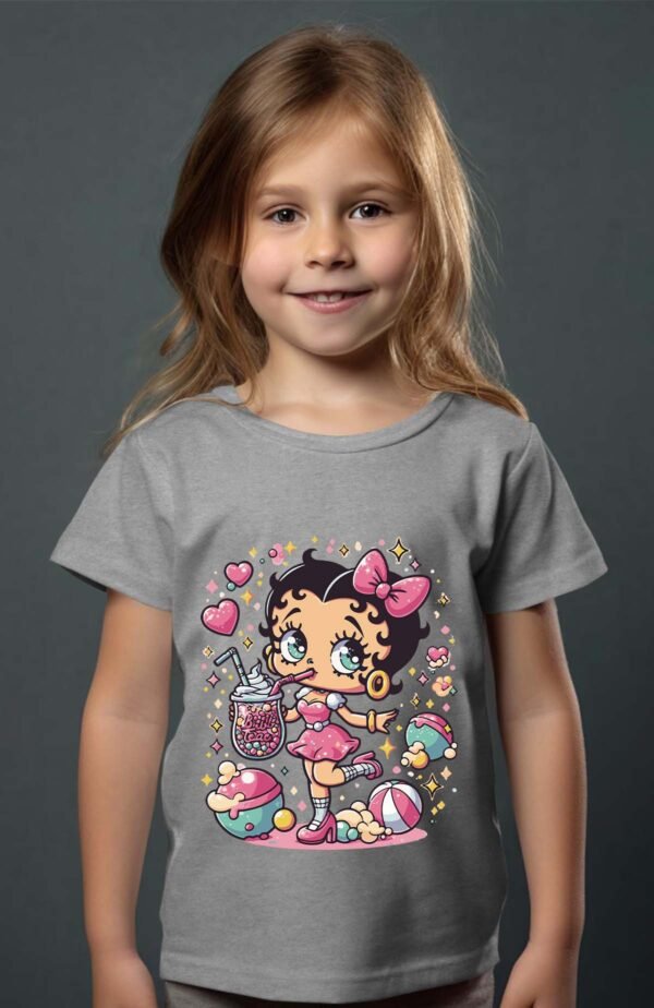 T-shirt Col Rond Fille - Boop love