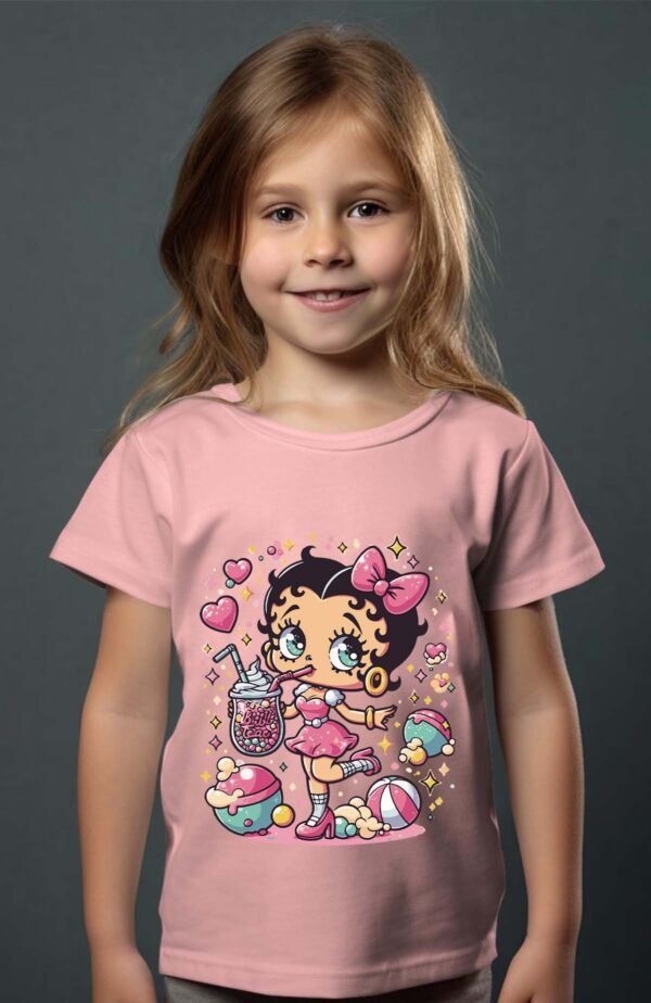 T-shirt Col Rond Fille - Boop love