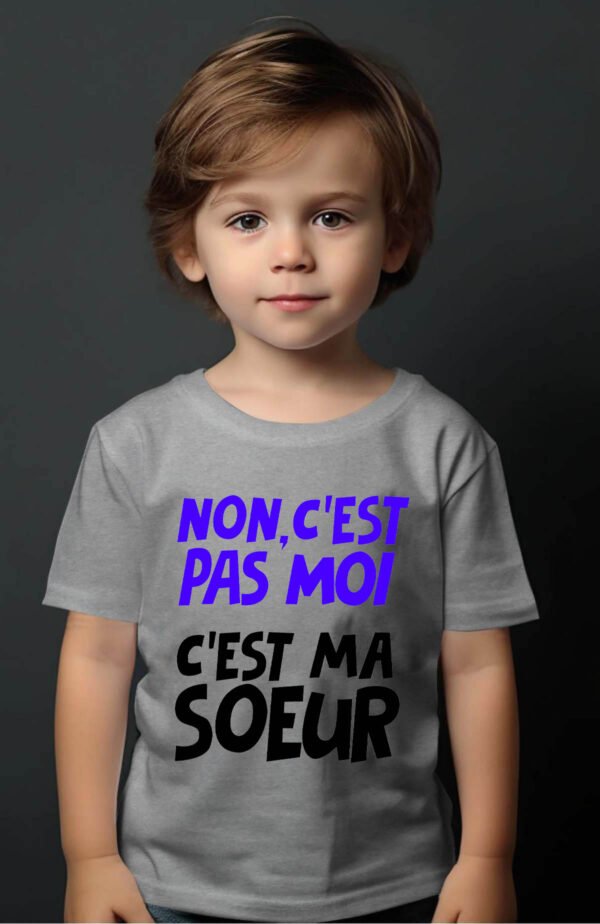 T-shirt Garçon en Gros | Non c'est pas moi c'est ma sœur