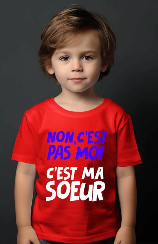 T-shirt Garçon en Gros | Non c'est pas moi c'est ma sœur
