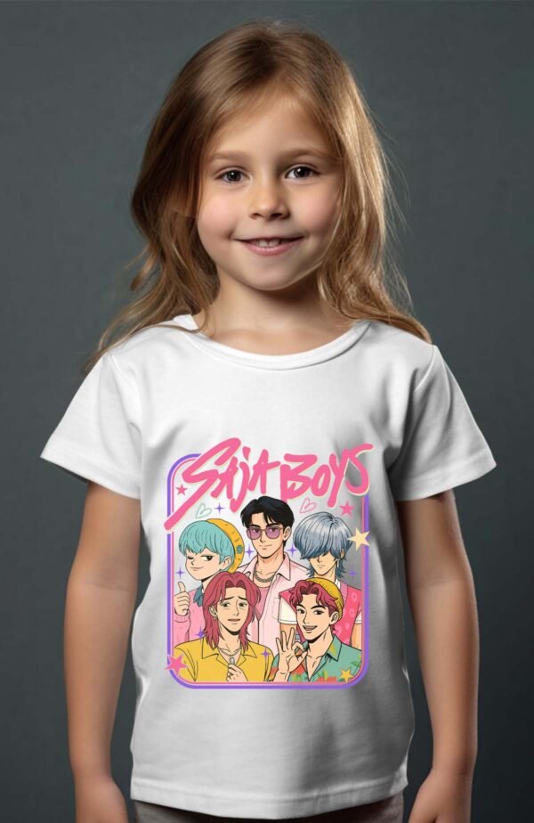 T-shirt Col Rond Fille - Cadre saja