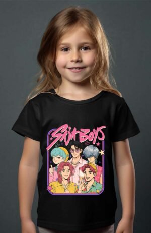 T-shirt Col Rond Fille - Cadre saja