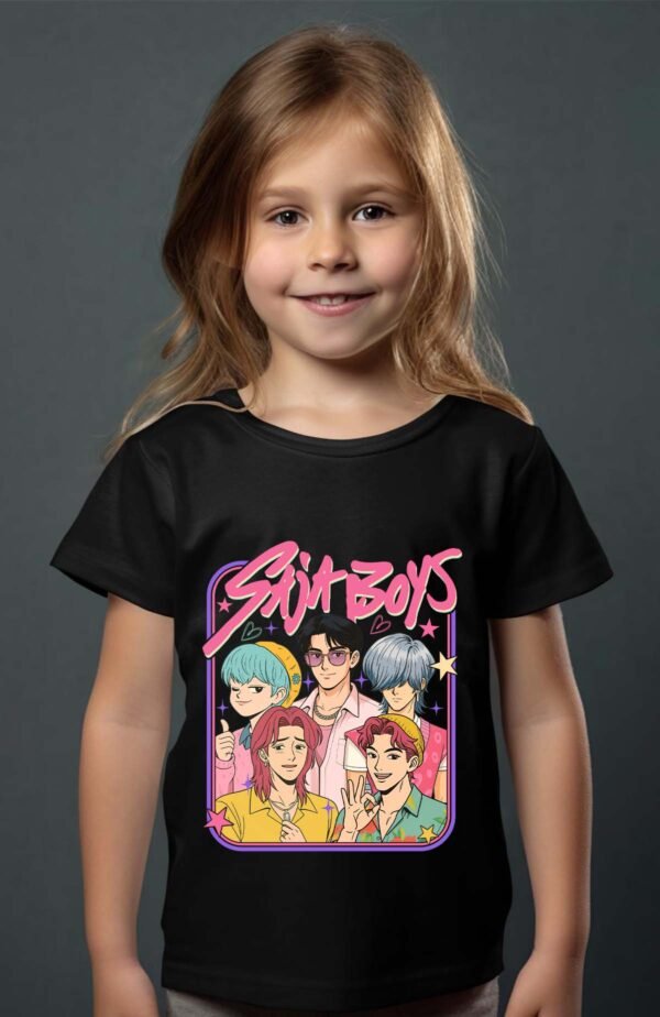 T-shirt Col Rond Fille - Cadre saja