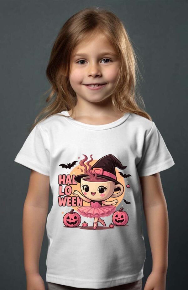 T-shirt Col Rond Fille - Capuchina halloween
