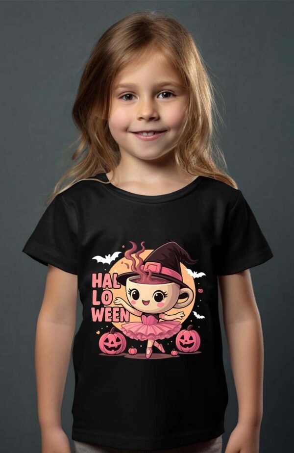 T-shirt Col Rond Fille - Capuchina halloween
