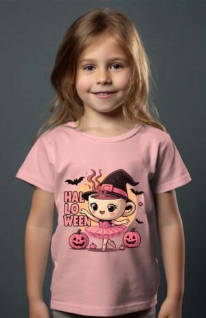 Capuchina Halloween – Tshirt Fille – Rose
