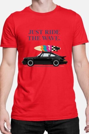 Car Ride Wave – Tshirt Homme – Rouge