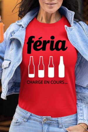 Charge feria – Tshirt Femme – Rouge