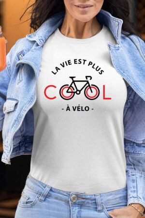 Cool velo JB – Tshirt Femme – Blanc