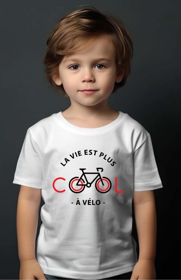 T-shirt Garçon en Gros | La vie est plus cool à vélo